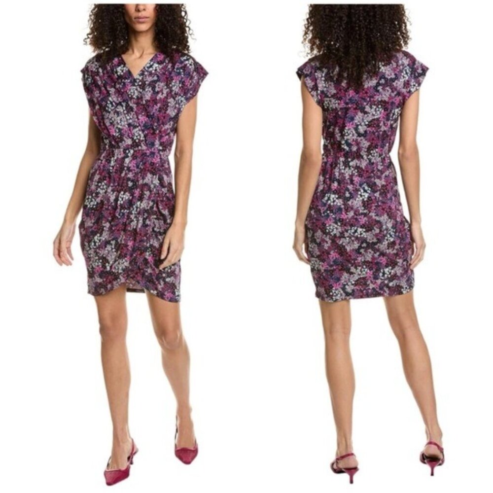 New Ted Baker Jersey Faux‎ Wrap Dress in Floral Print Ted Size 6 / US 14